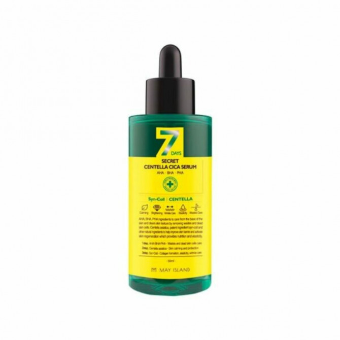 Оновлююча сироватка для проблемної шкіри, May Island, 7 Days Secret Centella Cica Serum, 50 мл купити в Україні Оновлююча сироватка для проблемної шкіри, May Island, 7 Days Secret Centella Cica Serum, 50 мл купити в Україні