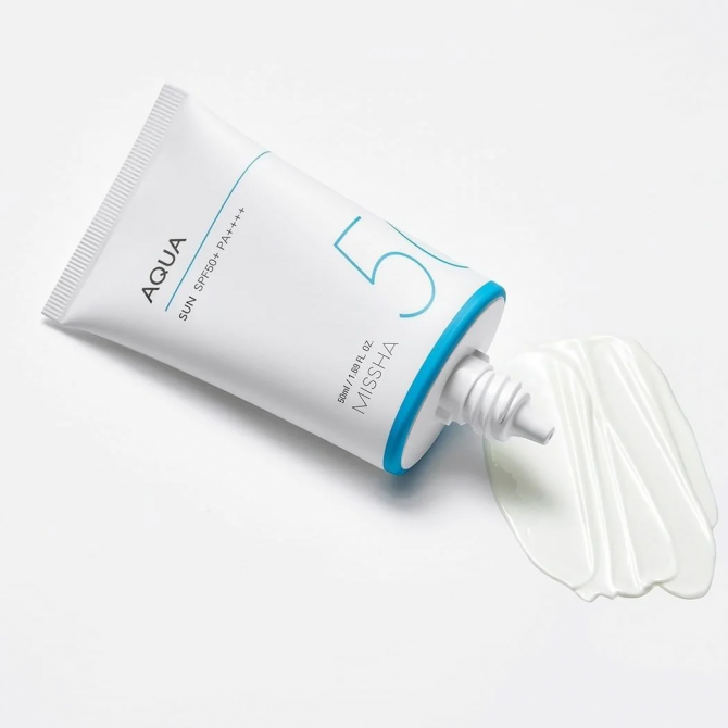 Солнцезащитный увлажняющий крем MISSHA All-Around Safe Block Aqua Sun SPF50+/PA++++ 50 мл купить в Украине 2
