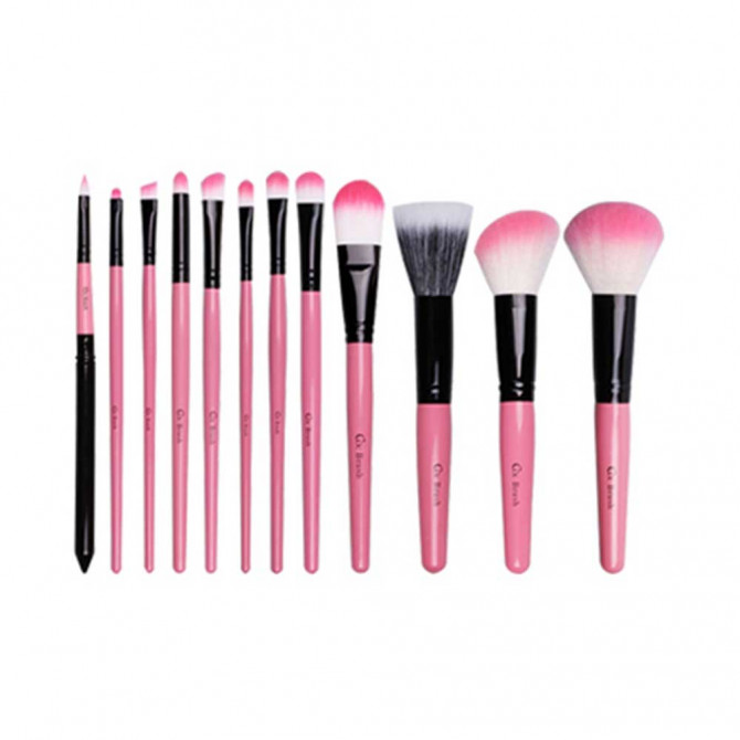 Набор кистей для макияжа, CORINGCO, Pink in Pink Make up Brush, 12 кистей купить в Украине Набор кистей для макияжа, CORINGCO, Pink in Pink Make up Brush, 12 кистей купить в Украине