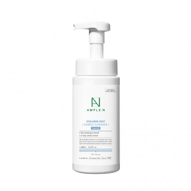 Мягкая пенка для умывания, AMPLE N, Hyaluronshot Bubble Cleanser, 450 мл купить в Украине Мягкая пенка для умывания, AMPLE N, Hyaluronshot Bubble Cleanser, 450 мл купить в Украине