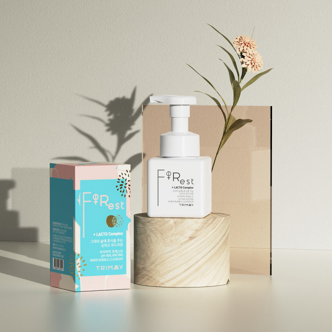 Нежная пенка для интимной гигиены на основе пробиотиков Trimay BUBBLE FoRest pH-Balancing Inner Cleanser 235 мл купить в Украине 2