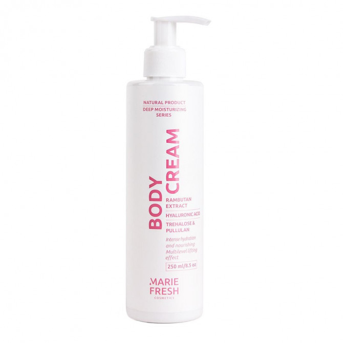 Интенсивно увлажняющий крем для тела с гиалуроновой кислотой Marie Fresh Cosmetics Body Cream 250 мл купить в Украине