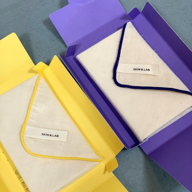 Серветка-рушник для очищення шкіри обличчя SKIN&LAB Cleansing Towel yellow купити в Україні 3