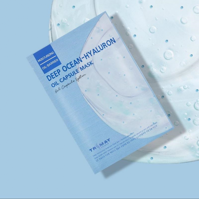 Глибоко зволожуюча маска з гіалуроновою кислотою Trimay Deep Ocean-Hyaluron Oil Capsule Mask купити в Україні 2