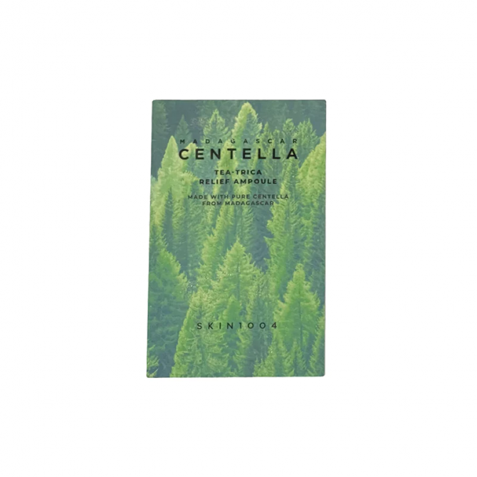 Заспокійлива антиакне сироватка з центелою та зеленим чаєм SKIN1004 Madagascar Centella Tea-Trica Relief Ampoule 1.5 мл (пробник) купити в Україні