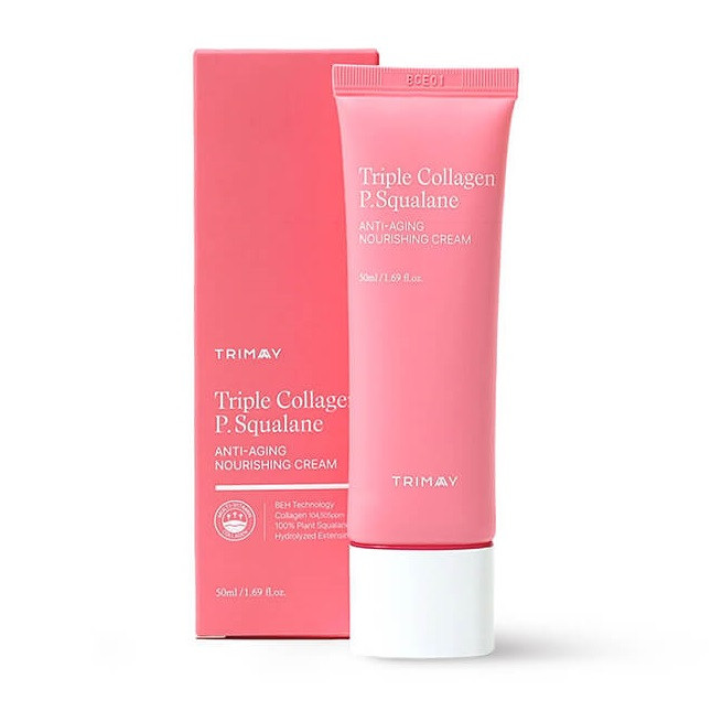Поживний крем з колагеном та скваланом Trimay Triple Collagen P.Squalane Anti-Aging Nourishing Cream 50 мл купити в Україні
