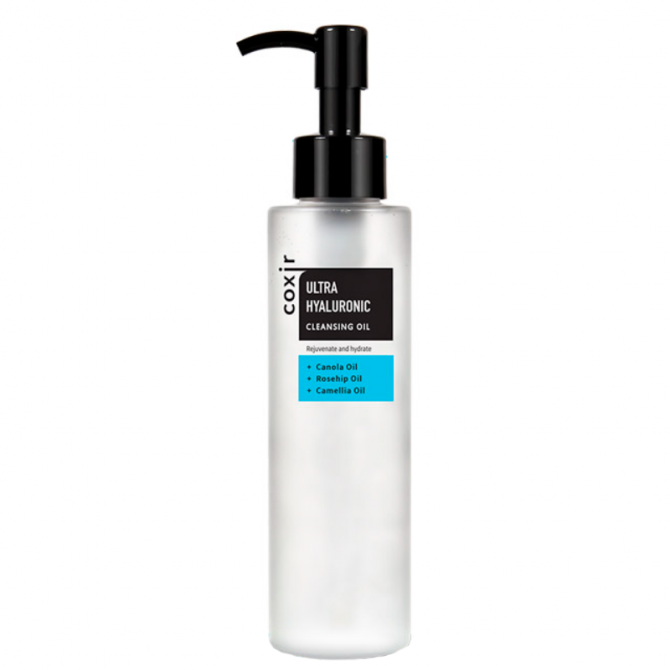 Зволожуюча гідрофильна олія з гіалуроновою кислотою Coxir Ultra Hyaluronic Cleansing Oil 150 мл купити в Україні