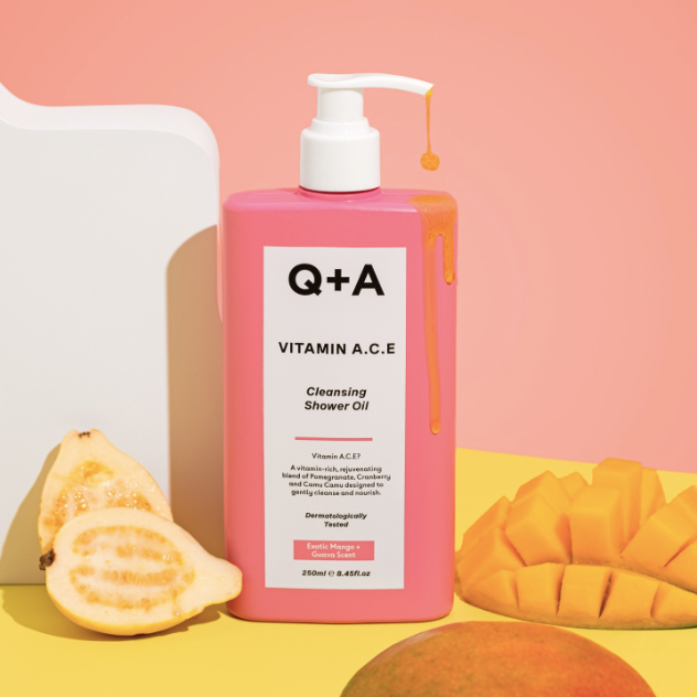 Витаминизированное масло для душа Q+A Vitamin A.C.E Cleansing Shower Oil 250 мл купить в Украине 2