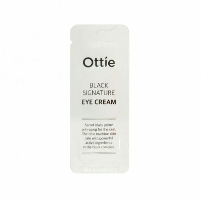Антивозрастной крем для глаз с муцином черной улитки, Ottie, Black Signature Eye Cream, 1 мл (пробник) купить в Украине Антивозрастной крем для глаз с муцином черной улитки, Ottie, Black Signature Eye Cream, 1 мл (пробник) купить в Украине