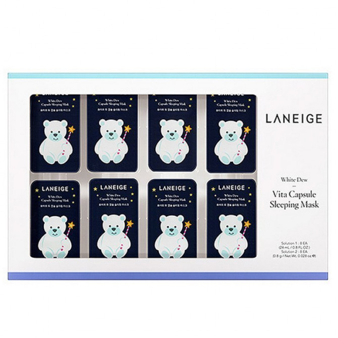 Освітлююча нічна маска для обличчя LANEIGE White Dew Vita Capsule Sleeping Mask купити в Україні 2