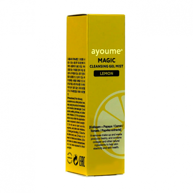 Гель-мист для снятия макияжа с экстрактом лимона AYOUME Magic Cleansing Gel Mist Lemon 50 мл купить в Украине 2