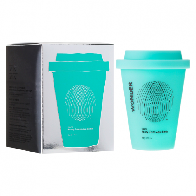 Зволожуючий крем із зеленим чаєм і медом Haruharu WONDER Honey Green Aqua Bomb 90 г купити в Україні 2