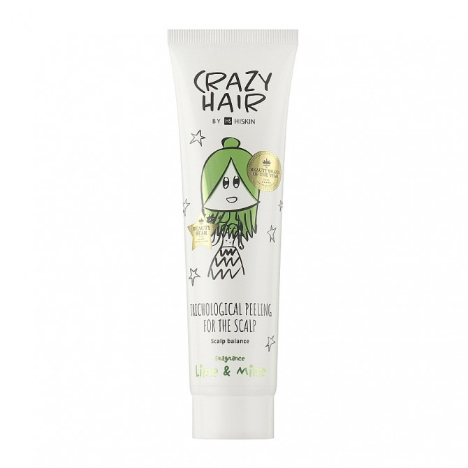 Трихологический пилинг для кожи головы с ароматом лайма и мяты HISKIN Crazy Hair Trichological Peeling For The Scalp Lime & Mint 100 мл купить в Украине 2