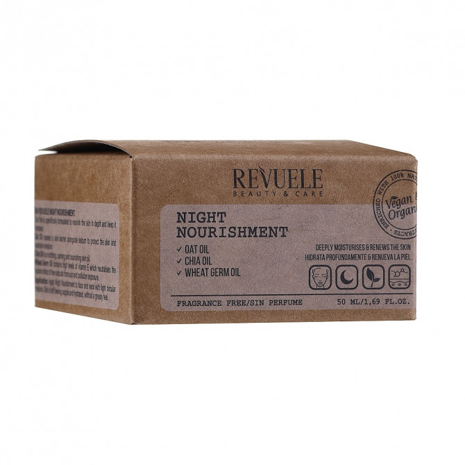 Поживний нічний крем для обличчя Revuele Vegan & Organic Night Nourishment 50 мл купити в Україні 3
