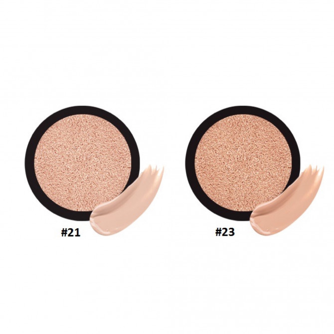 Кушон для идеального тона №21 MACQUEEN NEW YORK Triple-Cover Perfect Cushion SPF35/PA++ 21 Light Tone Cover 13 г купить в Украине 2