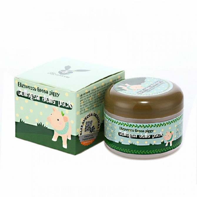 Коллагеновая маска для упругости кожи, Elizavecca, Green Piggy Collagen Jella Pack, 100 мл купить в Украине Коллагеновая маска для упругости кожи, Elizavecca, Green Piggy Collagen Jella Pack, 100 мл купить в Украине