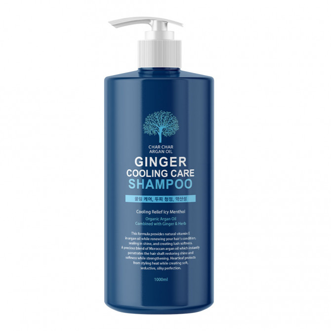Укрепляющий шапмунь с эффектом охлаждения кожи головы Char Char Argan Oil Ginger Cooling Care Shampoo 1000 мл купить в Украине