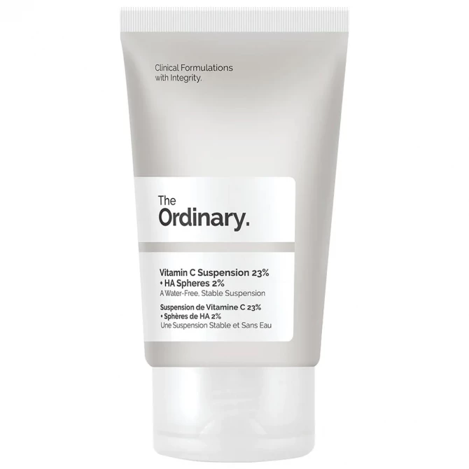 Омолаживающая сыворотка с витамином С 23% и гиалуроновой кислотой The Ordinary Vitamin C Suspension 23% + HA Spheres 2% 30 мл купить в Украине