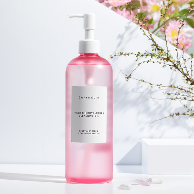 Глибокоочисна гідрофільна олія з екстрактом квітів вишні Graymelin Fresh Cherry Blossom Cleansing Oil 400 мл купити в Україні 4