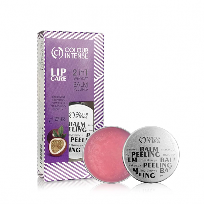 Бальзам-пілінг для губ на основі рослинних олій Маракуя Colour Intense Lip Care 2 in 1 Everyday Balm Peeling 10 г купити в Україні