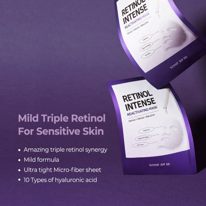 Антивікова тканинна маска з ретинолом SOMEBYMI Retinol Intense Reactivating Mask купити в Україні 4