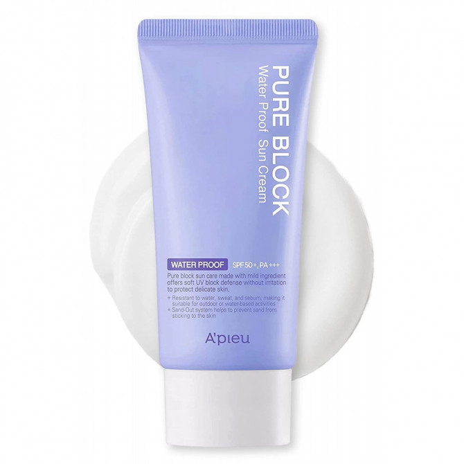 Водостойкий солнцезащитный крем для лица A'PIEU Pure Block Water Proof SPF50+/PA+++ 50 мл купить в Украине