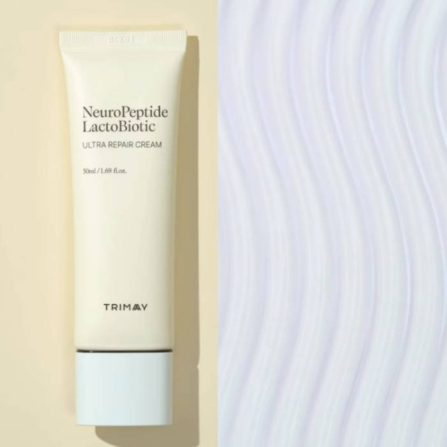 Відновлюючий крем з нейропептидами та керамідами Trimay NeuroPeptide LactoBiotic Ultra Repair Cream 1 мл (пробник) купити в Україні 3