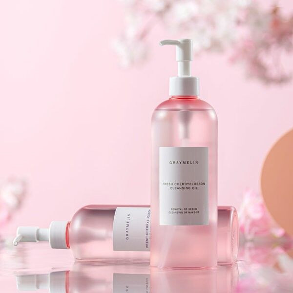 Глибокоочисна гідрофільна олія з екстрактом квітів вишні Graymelin Fresh Cherry Blossom Cleansing Oil 400 мл купити в Україні 3