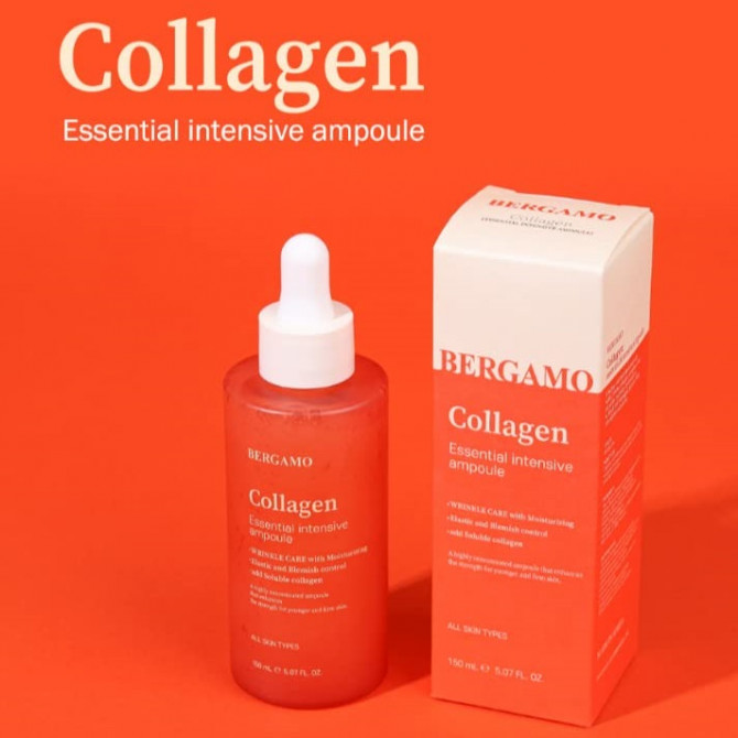 Омолоджувальна сироватка для обличчя з колагеном BERGAMO Essential Intensive Ampoule Collagen 150 мл купити в Україні 3