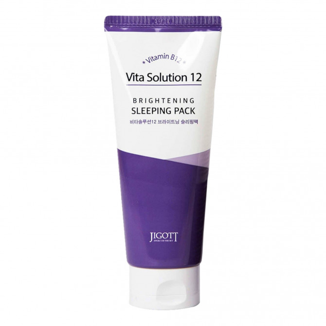 Ночная маска для лица для сияния кожи лица JIGOTT Vita Solution 12 Brightening Sleeping Pack 180 мл купить в Украине