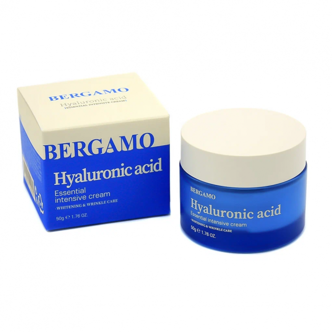 Інтенсивний крем для обличчя з гіалуроновою кислотою BERGAMO Essential Intensive Cream Hyaluronic Acid 50 г купити в Україні 2