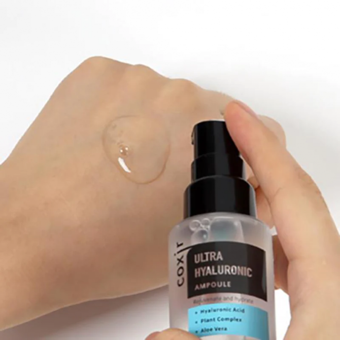 Интенсивно увлажняющая сыворотка для лица с гиалуроновой кислотой Coxir Ultra Hyaluronic Ampoule 50 мл купить в Украине 4