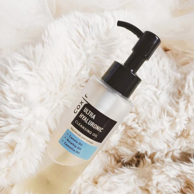 Зволожуюча гідрофильна олія з гіалуроновою кислотою Coxir Ultra Hyaluronic Cleansing Oil 150 мл купити в Україні 4