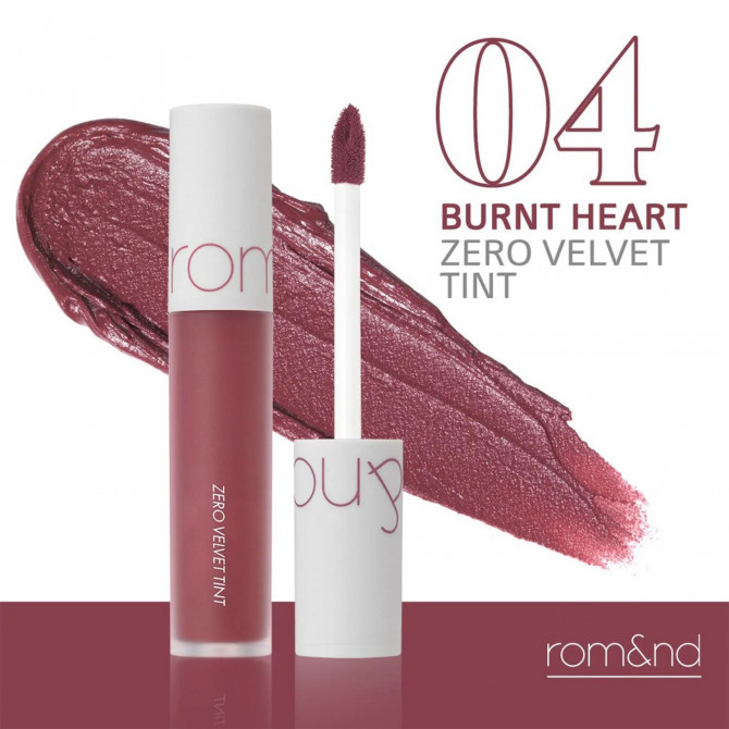 Матовий тінт для губ rom & nd Zero Velvet Tint # 04 Burnt Heart купити в Україні 2