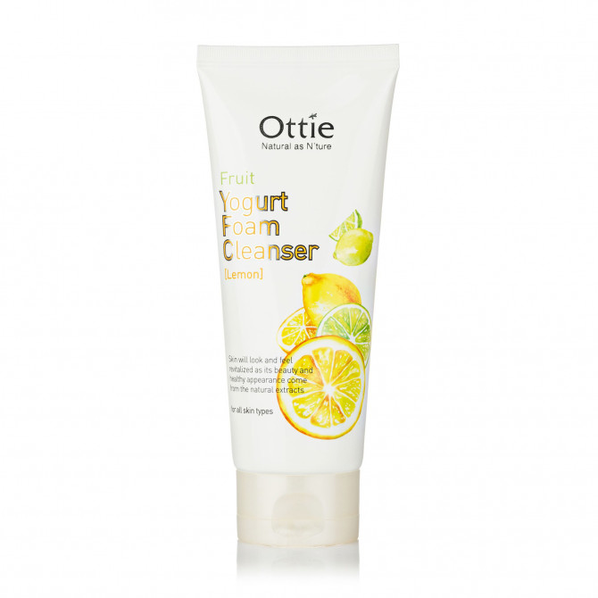 Йогуртовая пенка для умывания с экстрактом лимона, Ottie, Fruit Yogurt Foam Cleanser Lemon, 150 мл купить в Украине Йогуртовая пенка для умывания с экстрактом лимона, Ottie, Fruit Yogurt Foam Cleanser Lemon, 150 мл купить в Украине