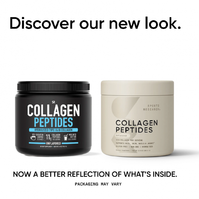 Пептиды коллагена типа I и III без вкусовых добавок Sports Research Collagen Peptides 1107 г купить в Украине 2