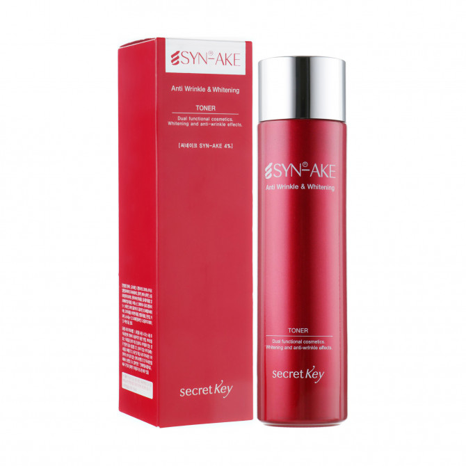 Антивозрастной тонер со змеиным пептидом Secret Key SYN-AKE Anti Wrinkle & Whitening Toner 150 мл купить в Украине