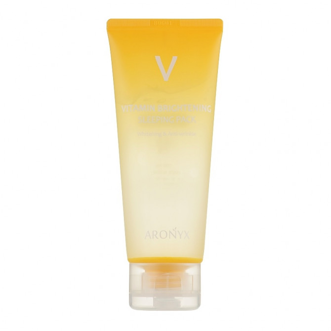 Висвітлююча вітамінна нічна маска для обличчя MEDI FLOWER Aronyx Vitamin Brightening Sleeping Pack 100 мл купити в Україні 2