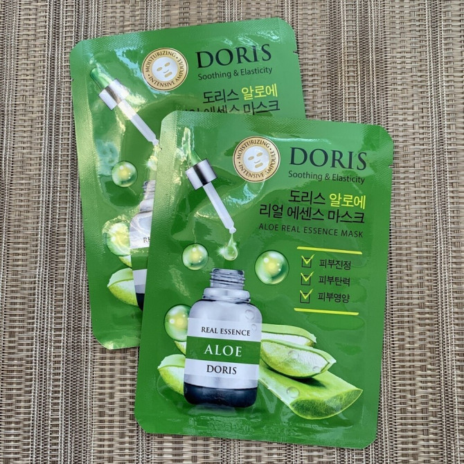 Тканинна маска з алое DORIS Aloe Real Essence Mask купити в Україні 2