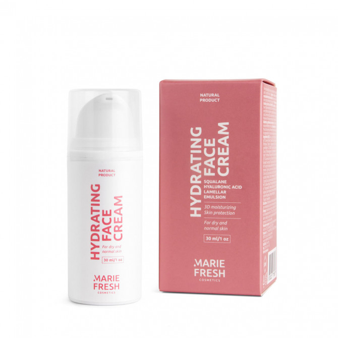 Увлажняющий крем с гиалуроновой кислотой для сухой и нормальной кожи Marie Fresh Cosmetics Hydrating Face Cream 30 мл купить в Украине
