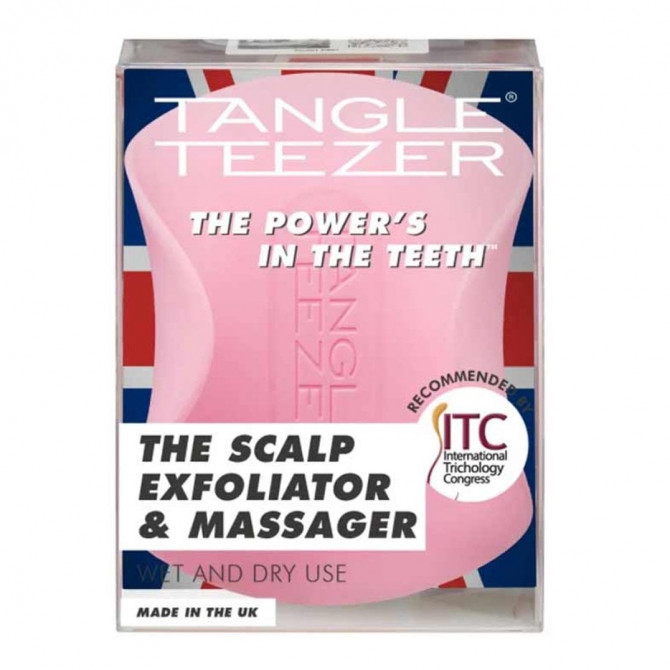 Щітка для масажу голови рожева Tangle Teezer The Scalp Exfoliator and Massager Pretty Pink купити в Україні 4