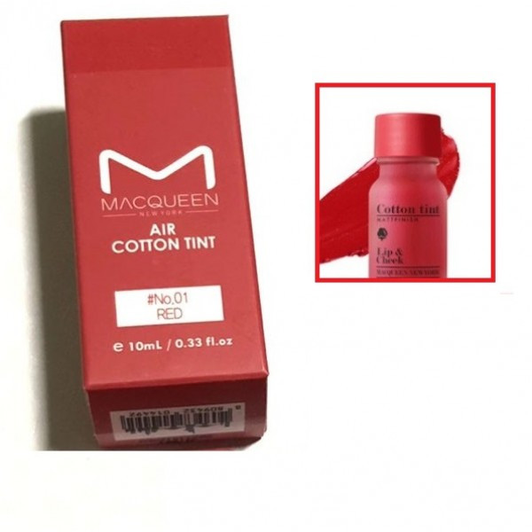 Легкий тінг для губ, червоний, MACQUEEN NEW YORK, Air Cotton Tint, 01 Red, 10 мл купити в Україні Легкий тінг для губ, червоний, MACQUEEN NEW YORK, Air Cotton Tint, 01 Red, 10 мл купити в Україні