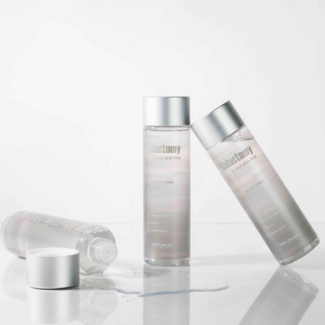 Пилинг-тонер с AHA-BHA-PHA кислотами Trimay Galactomy & AHA-BHA-PHA Peeling Toner 210 мл купить в Украине 2