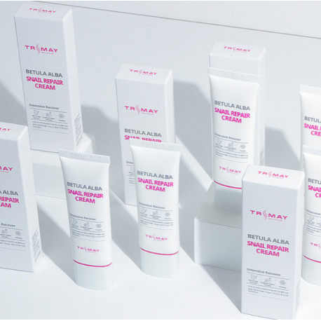 Крем с муцином улитки и березовым соком Trimay Betula Alba Snail Repair Cream 50 мл купить в Украине 4
