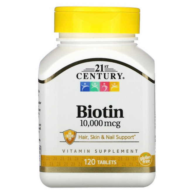 Биотин 21st Century Biotin 10 000 мкг 120 таблеток купить в Украине