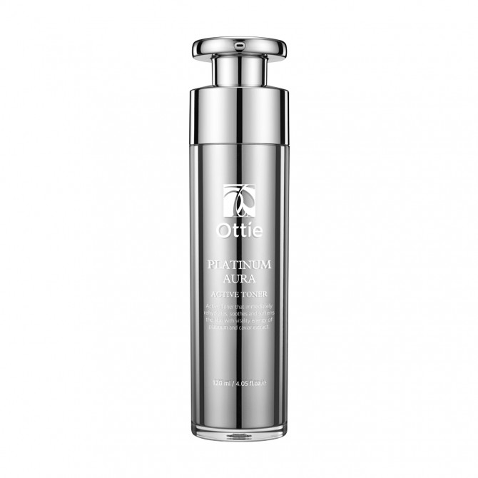 Антивозрастной тонер с платиной, Ottie, Platinum Aura Active Toner, 120 мл купить в Украине Антивозрастной тонер с платиной, Ottie, Platinum Aura Active Toner, 120 мл купить в Украине