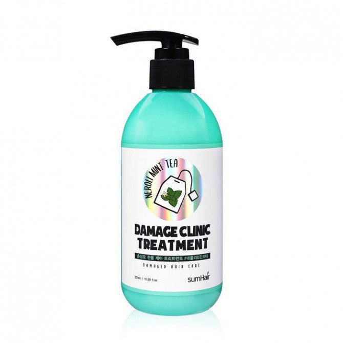 Восстанавливающий кондиционер с керамидами и коллагеном SUMHAIR Damage Clinic Treatment Neroli & Mint Tea 300 мл купить в Украине