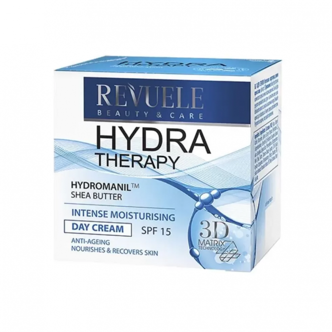 Интенсивно увлажняющий дневной крем для лица Revuele Hydra Therapy Intense Moisturising Day Cream SPF15 50 мл купить в Украине 3