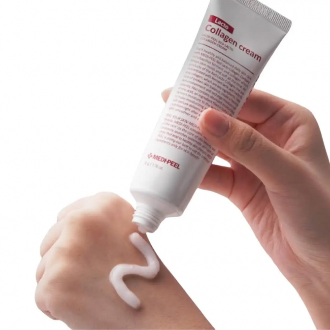 Зміцнюючий крем для обличчя з колагеном та лактобактеріями MEDI-PEEL Red Lacto Collagen Cream 50 мл купити в Україні 3