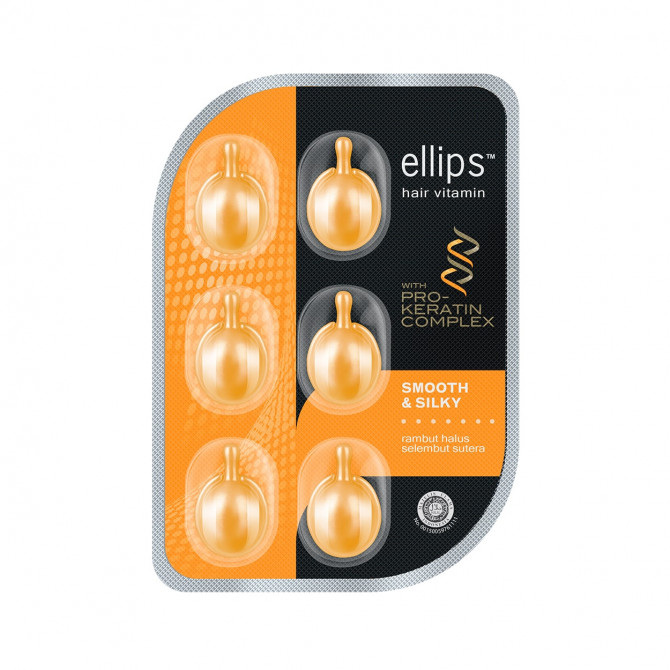 Витамины для волос с про-кератиновым комплексом Безупречный шелк ELLIPS Hair Vitamin Smooth Heat Protection & Silky With Pro-Keratin Complex 6 шт купить в Украине
